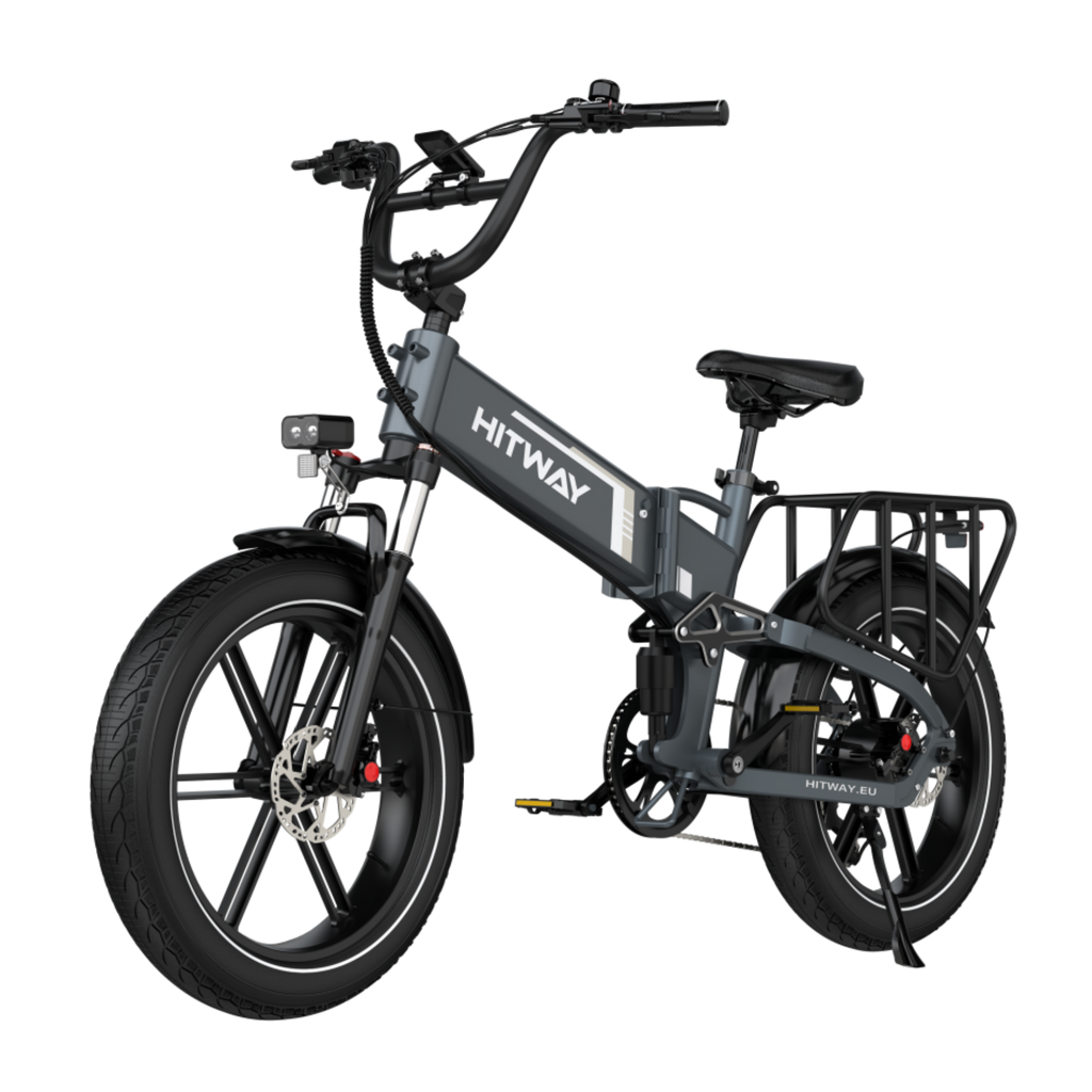 Foldable Electric Bike with 250W Motor, 48V Battery, Fat Tires, Dual Suspension